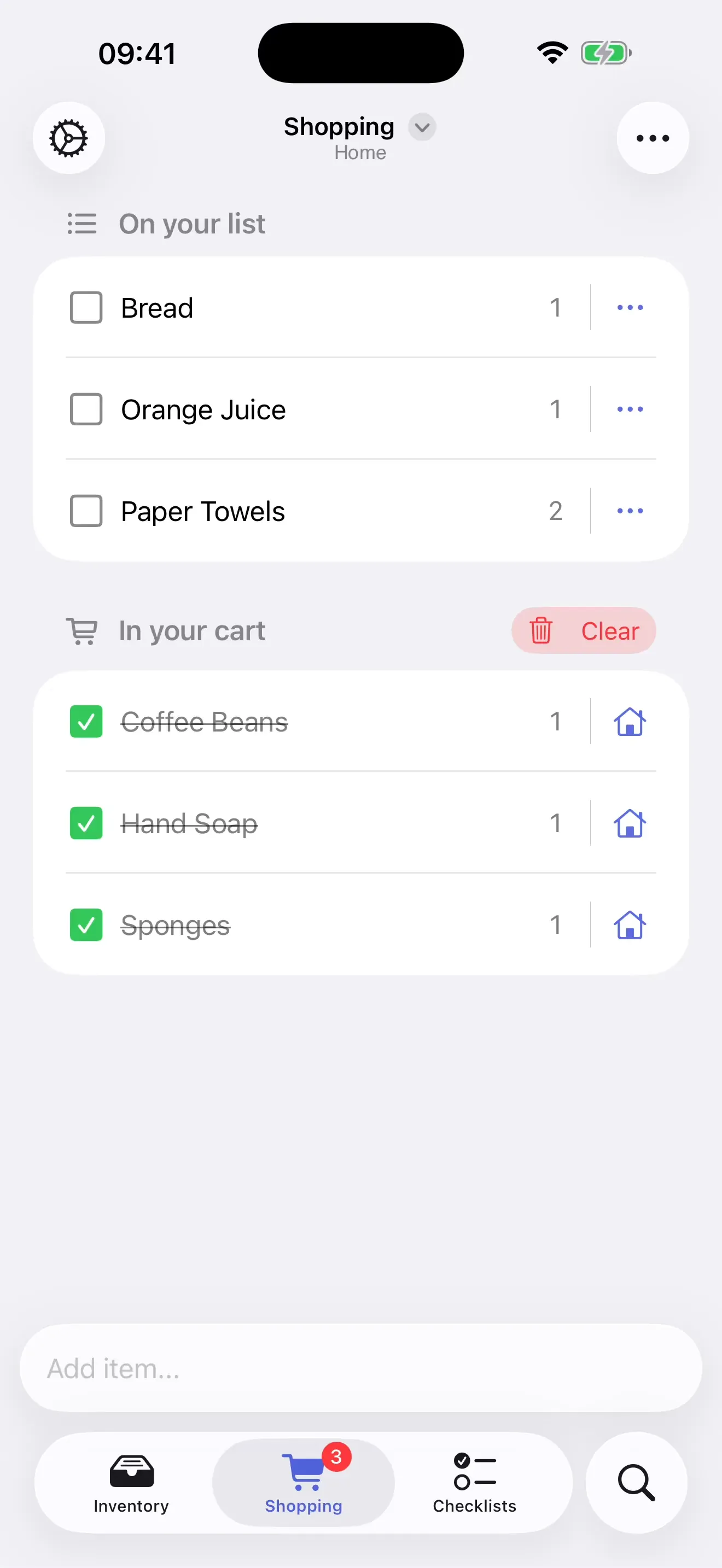 Shopping list